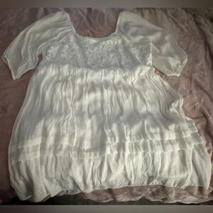 Angie White Lace layered Dress